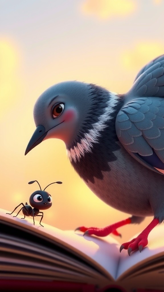 The Ant and the Pigeon: A Tale of Kindness