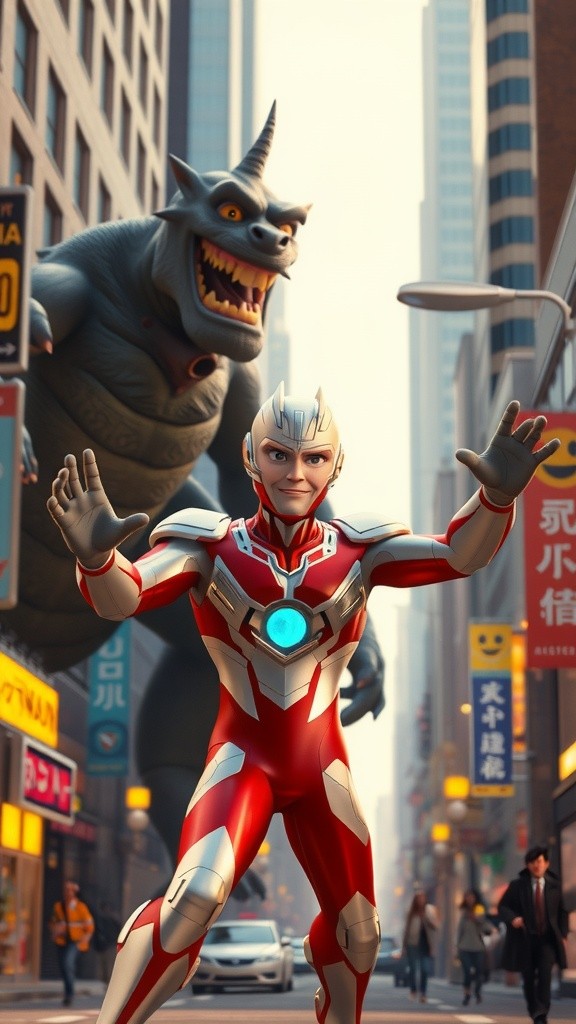 Ultraman dan Monster Raksasa yang Lucu