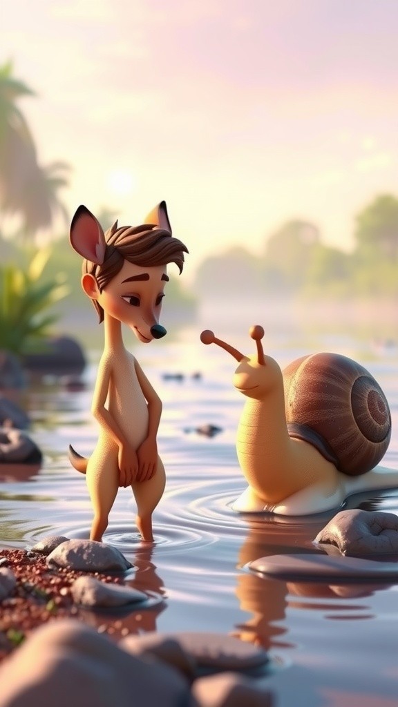 Kancil dan Siput: Perlombaan Cerdik