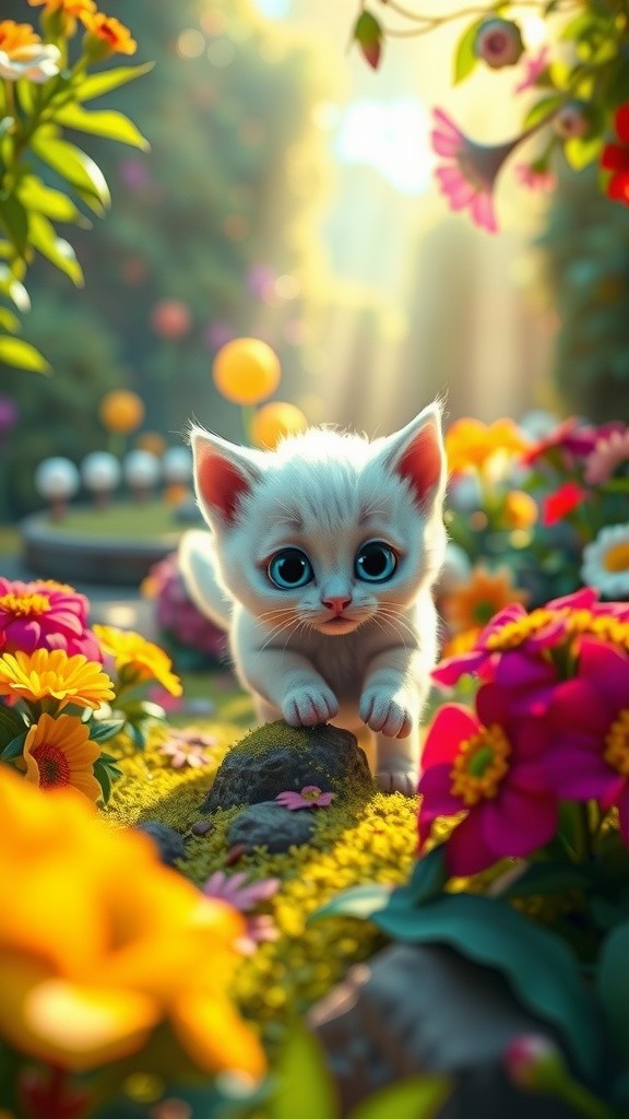 Dynamic Cat Visuals: Fluffy Kittens in Action