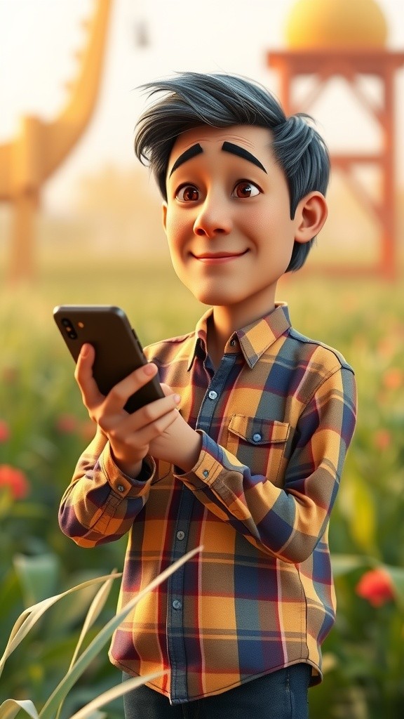 Petani Bingung dengan Tombol 'Swipe Up' di Smartphone