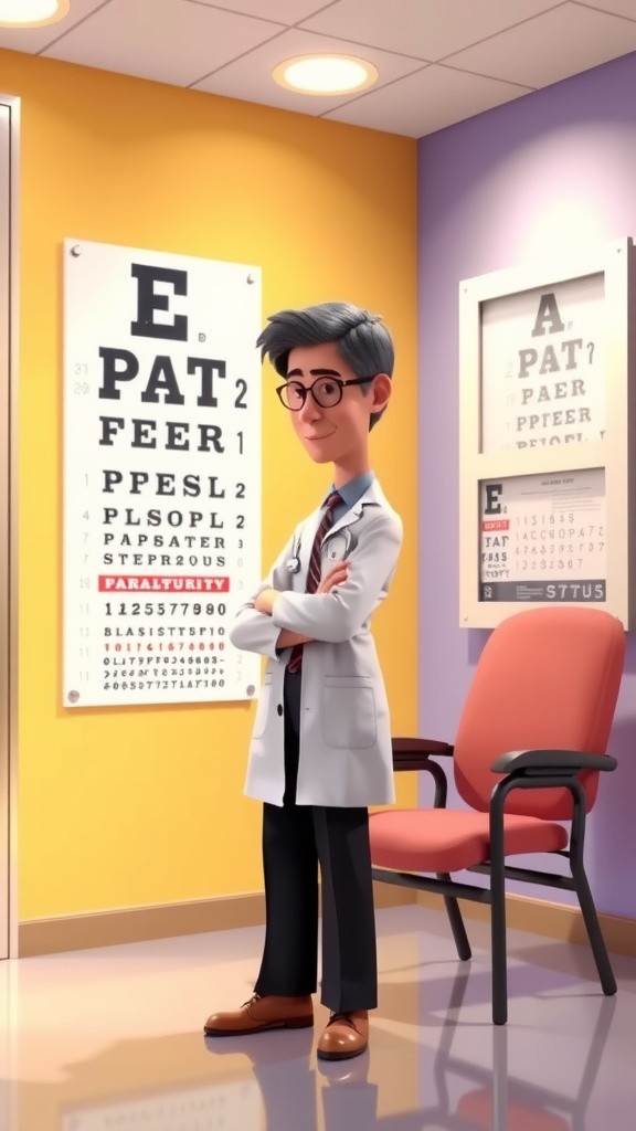 Kunjungan ke Dokter Mata yang Lucu