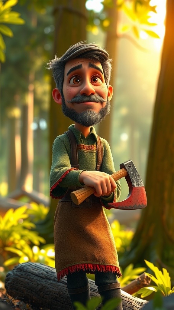 ایک لکڑہارا اور لالچ کا سبق