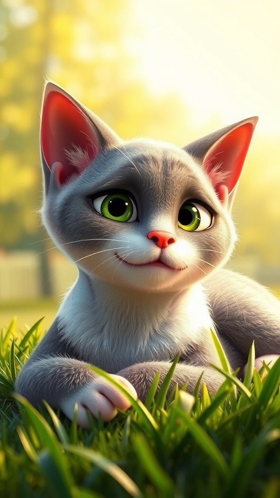 Sunny Day Chase: Whiskers, Bubbles, and Fido's Playful Adventure