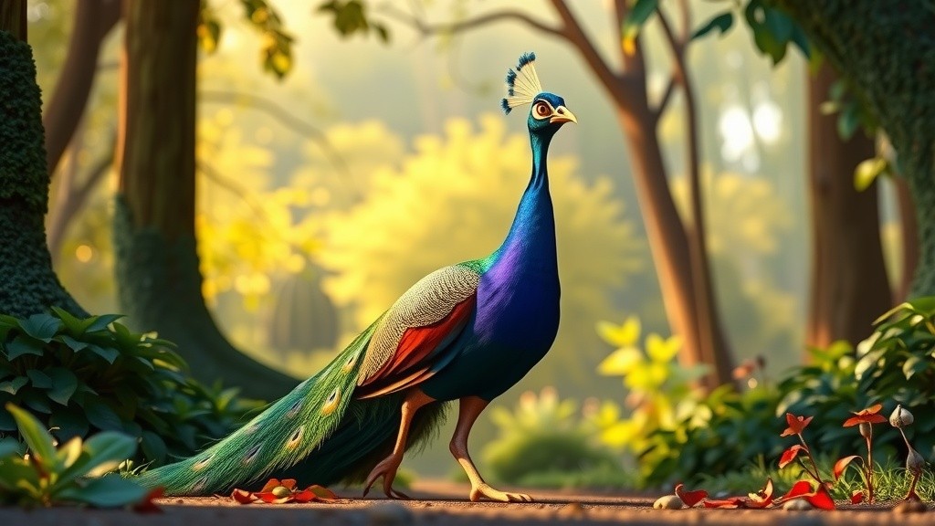 Burung Merak dan Kucing Hitam