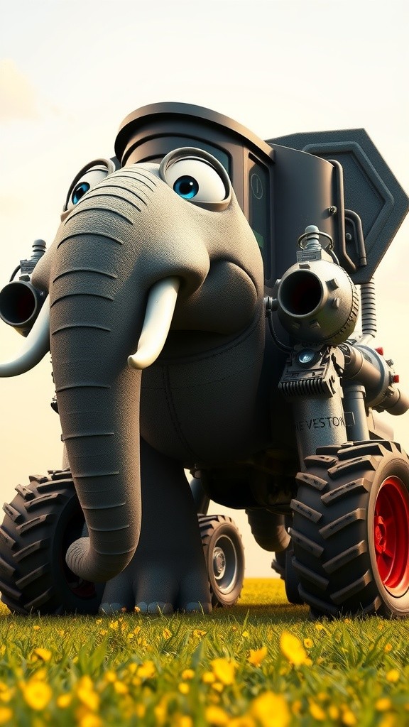 Tractor-Elephant Hybrid: The Power of Nature and Machine