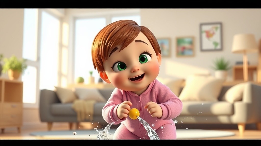 Funny Baby Moments with Water and Toys!