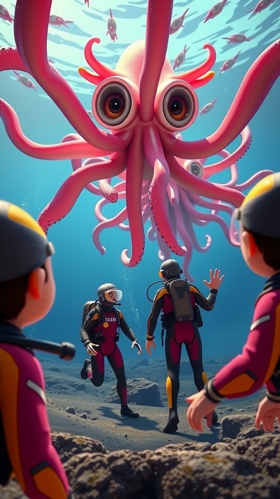 Humboldt Squid Encounter: A Tense Moment Underwater