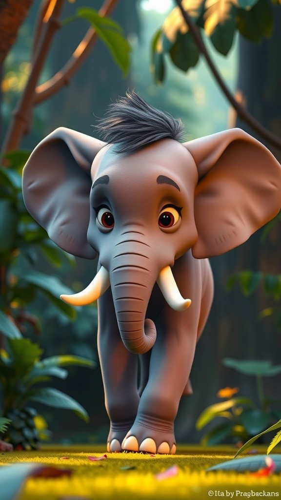 The Journey Home: A Baby Elephant's Adventure