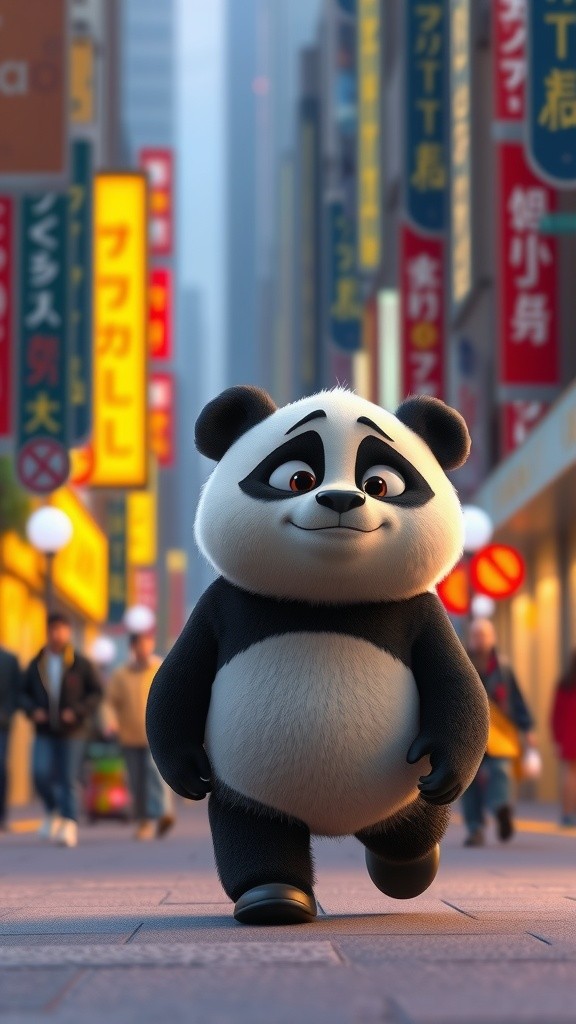 Panda's Journey Home: From City Chaos to Peaceful Forest