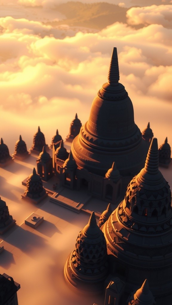 Pesona Pagi di Candi Borobudur