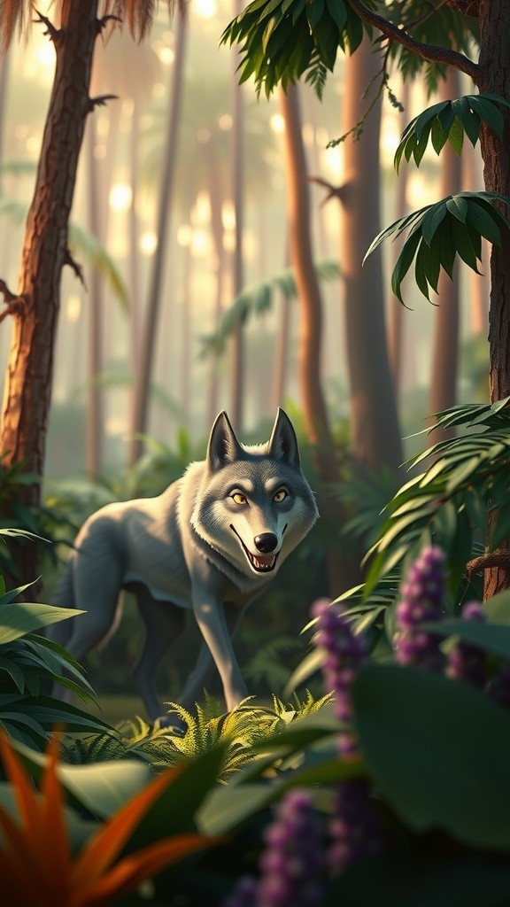 The Clever Rabbit and the Trapped Wolf