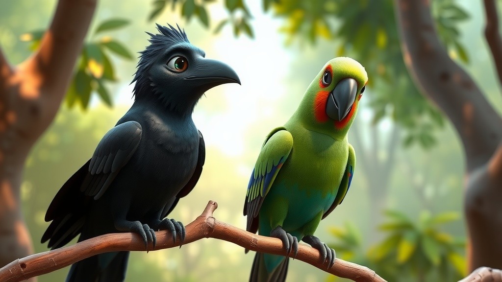 The Tale of the Crow and the Parrot