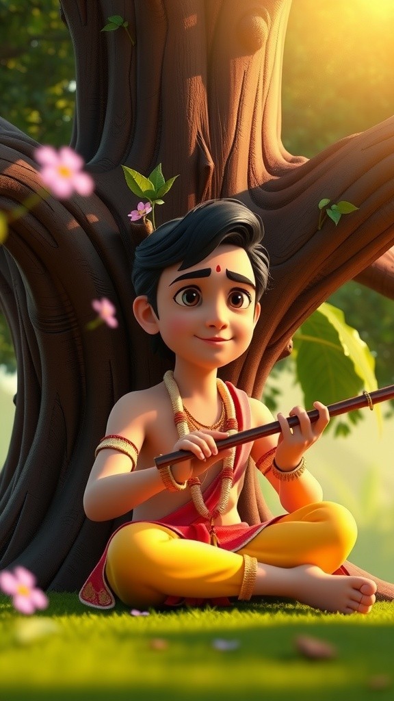 Krishna's Melodies by the River