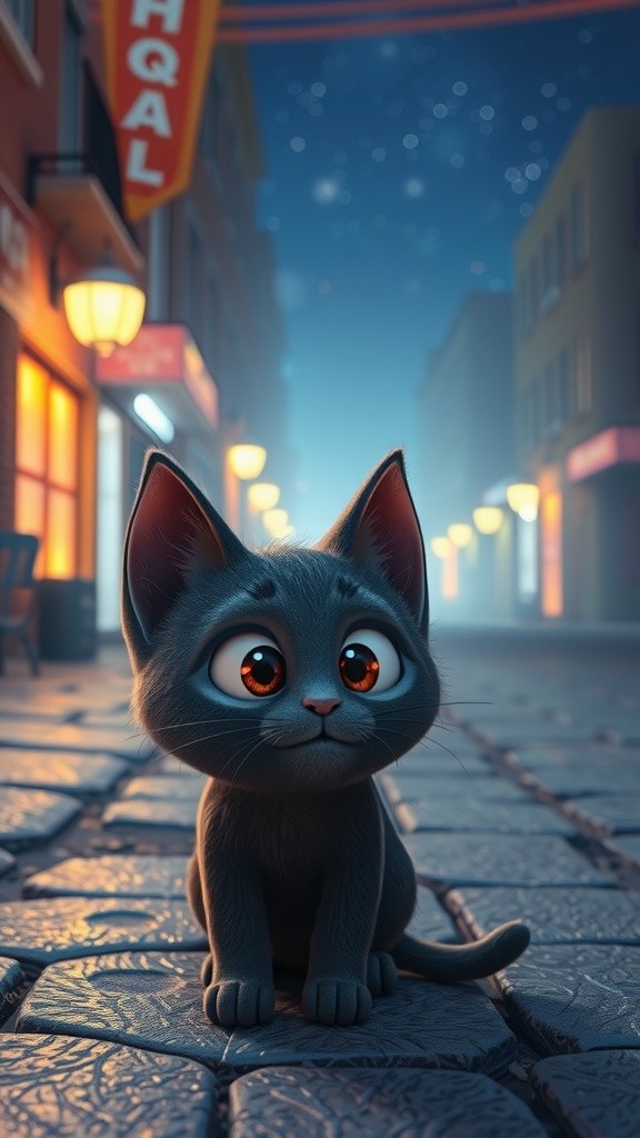 Kucing Kecil yang Terdampar di Tengah Malam