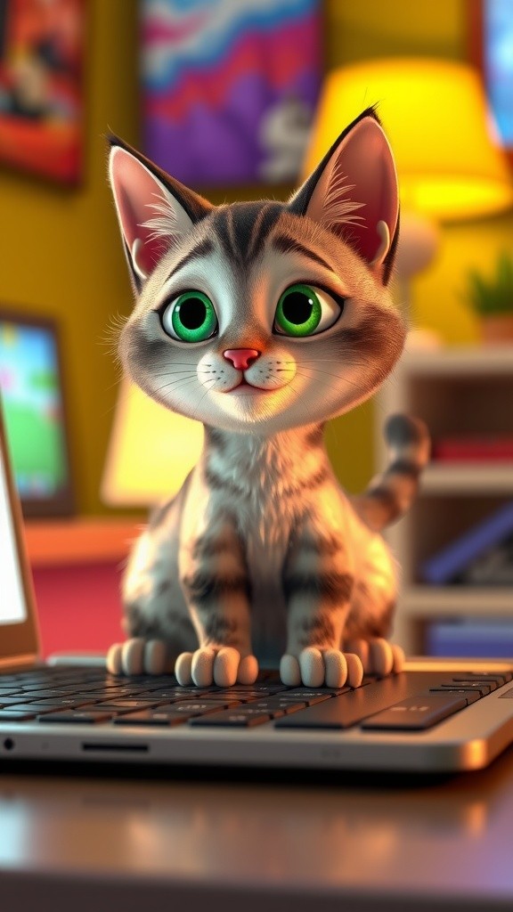 Corporate Cat Takes Over the Keyboard