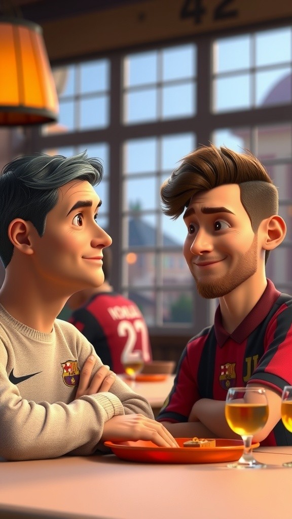 Dinner Duel: Ronaldo vs. Messi at the Table Tennis!