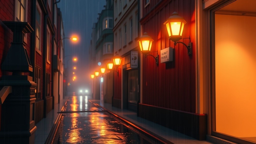A Girl's Struggle on a Rainy Night