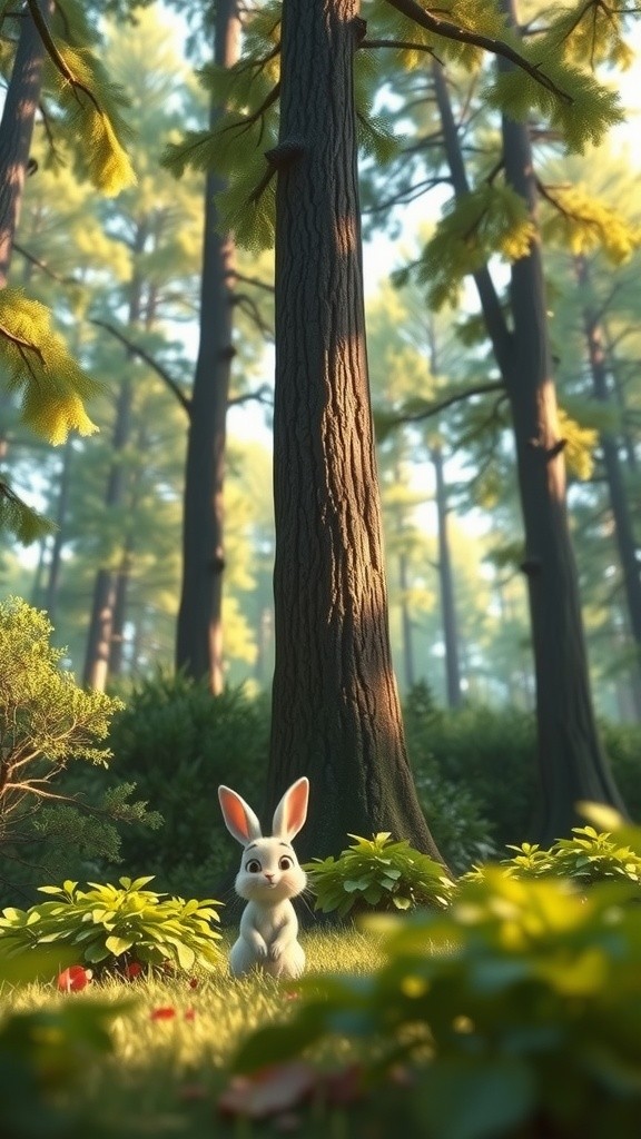 The Kind Rabbit and the Grateful Bird