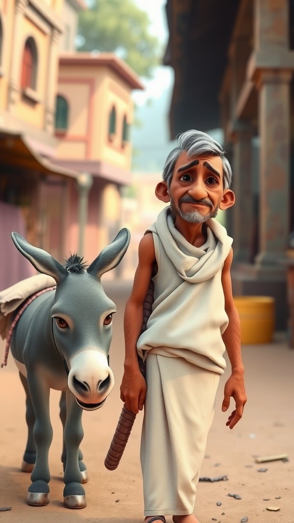 गधे की सच्चाई: धोबी की चाल का परिणाम