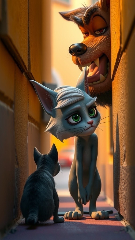 A Brave Encounter: The Bond of Two Cats