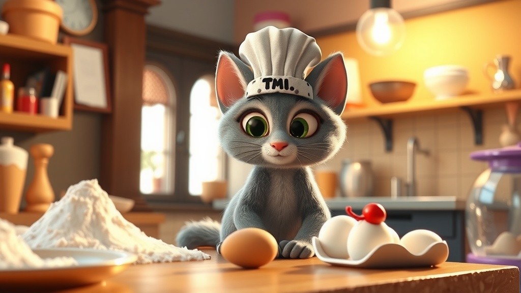 Whiskers the Baker: A Feline Cake Adventure!