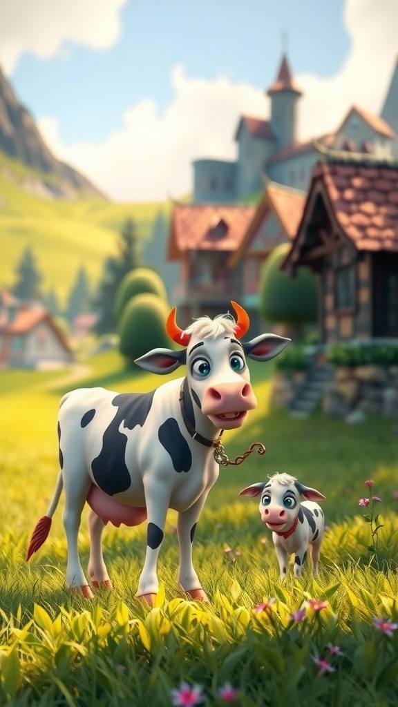 A Mother's Love: The Reunion of Cow and Calf