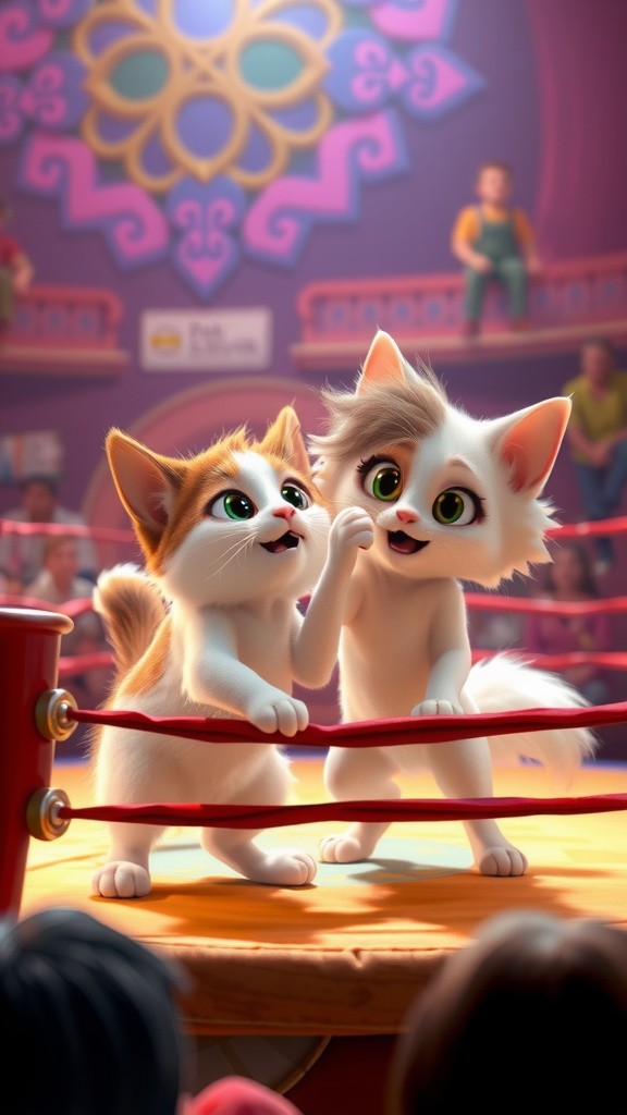 Kucing Gendut vs Kucing Persian: Pertarungan di Ring