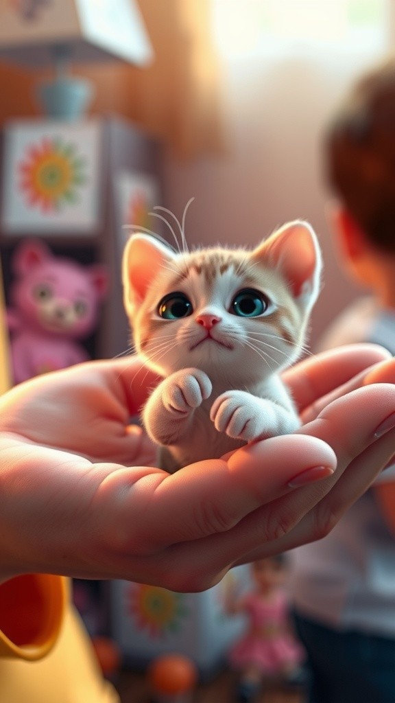 Kucing Kecil di Telapak Tangan: Kisah Luna dan Anaknya