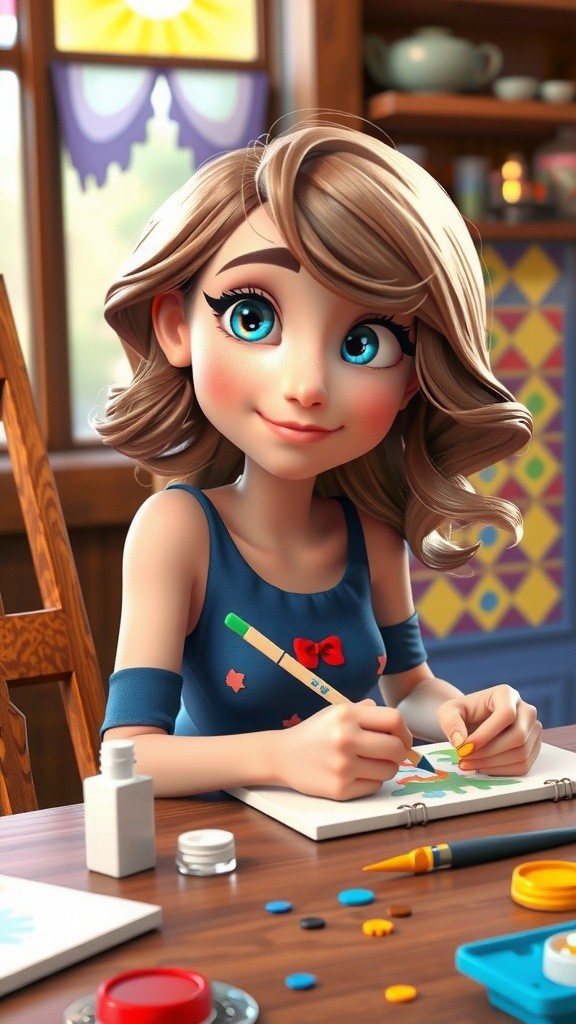 The Magic of Sharing: Lily's Paintbrush Adventure