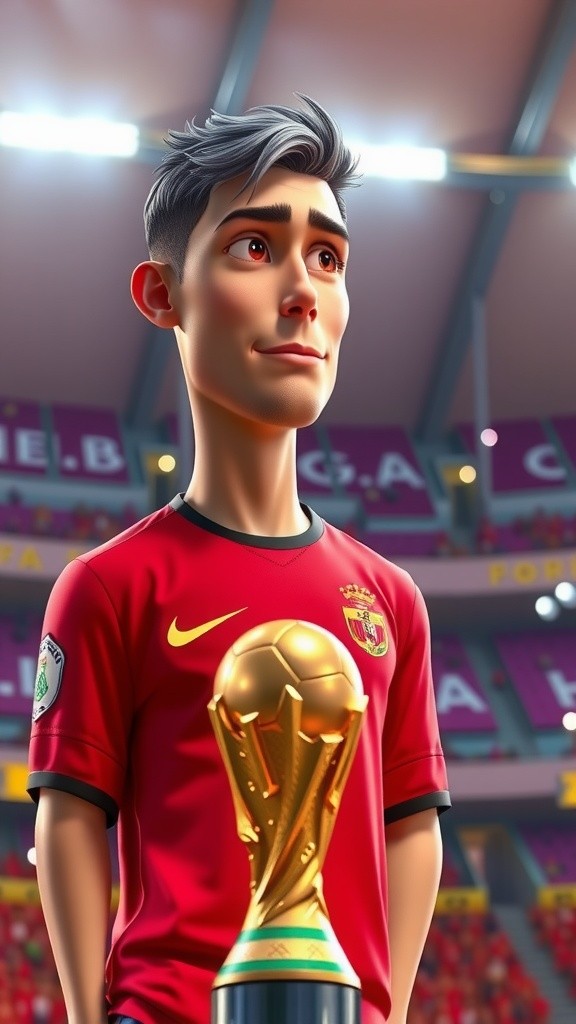 A Gesture of Sportsmanship: Ronaldo Presents the World Cup to Messi