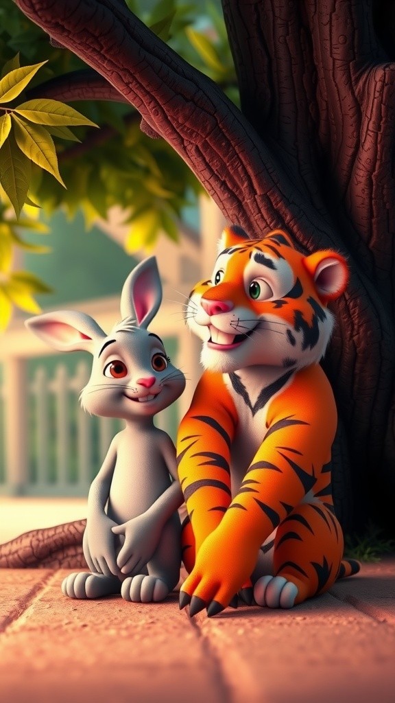 Bunty the Rabbit and the Brave Tiger