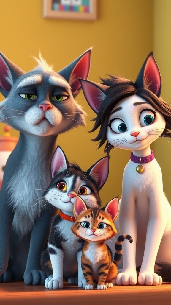 Cat Family Chaos: A Dramatic Day at Home