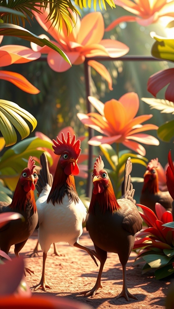 The Majestic Dance of the Shamo Hens