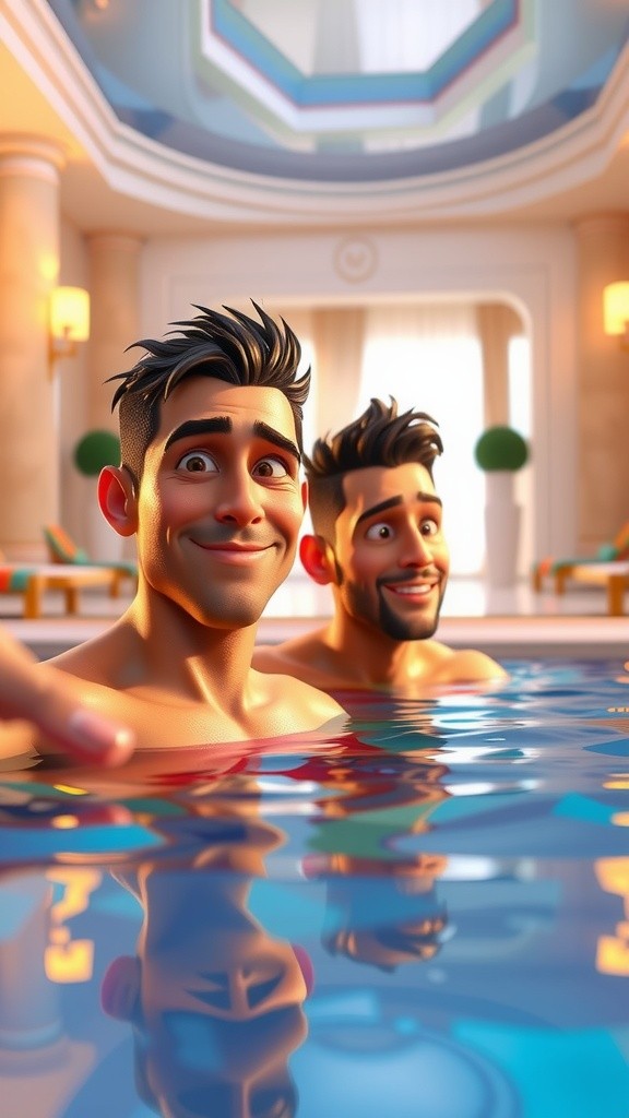 Ronaldo Triumphs, Messi's Jealousy: A Luxury Swim Showdown