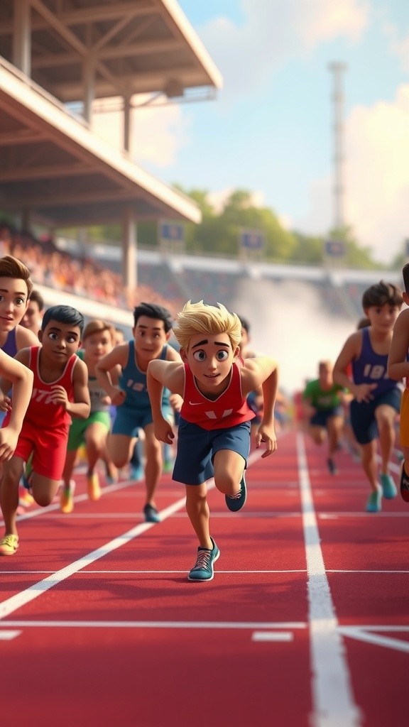 Runner Laughter in Race