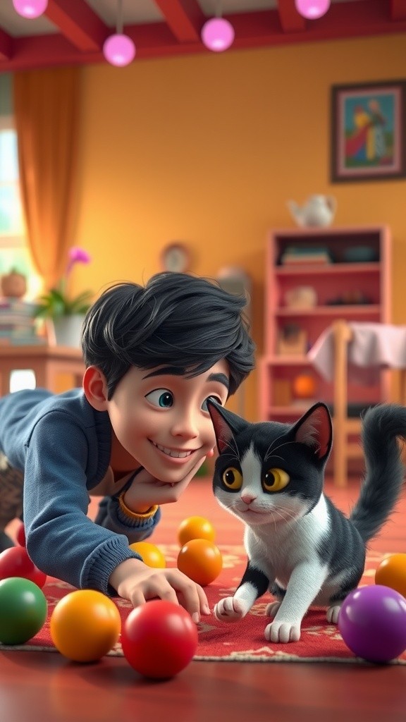 Bayi dan Kucing: Canda Ekor