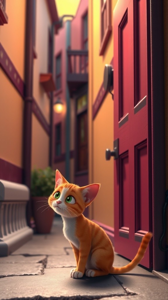 A New Friendship: The Stray Cat and the Old Lady