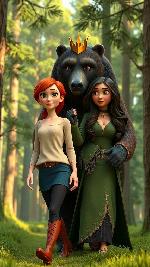 رحلة الشجاعة والمحبة بين الدبة وابنتها