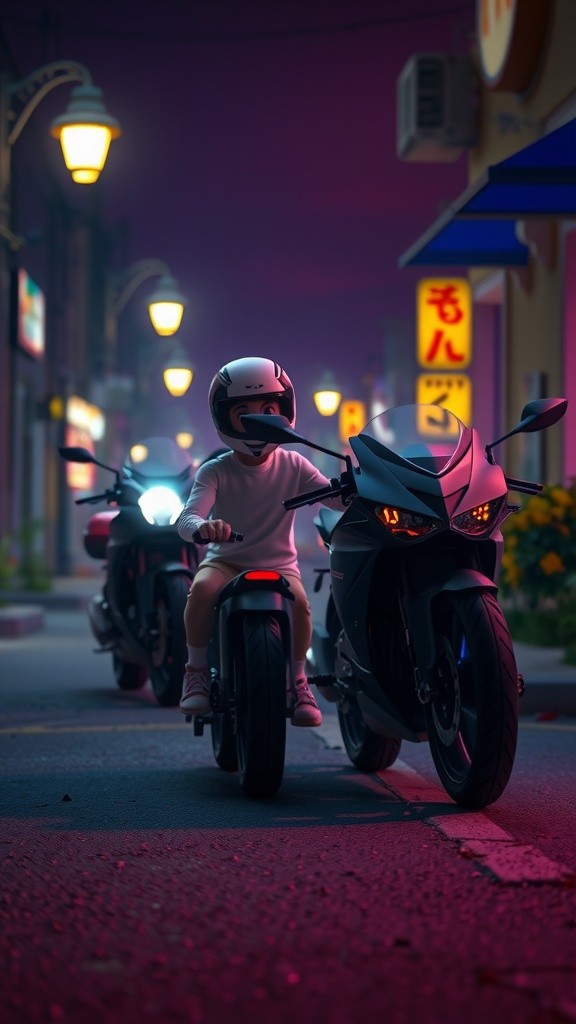 Balapan Motor Seru di Jalan Umum