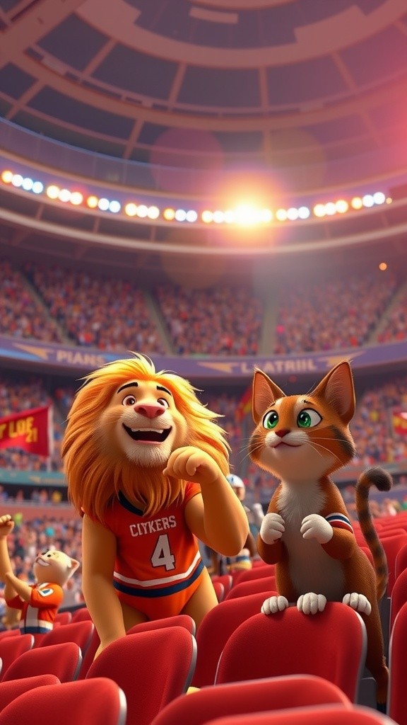 Match épique : Lions contre Chats!