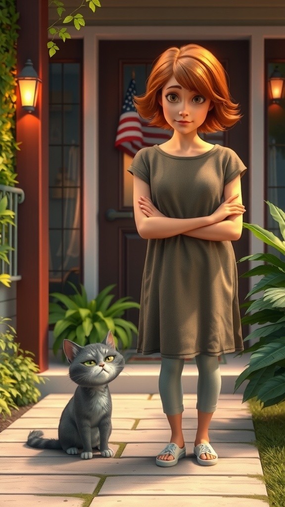 From Stray to Family: The Old Lady and the Cat