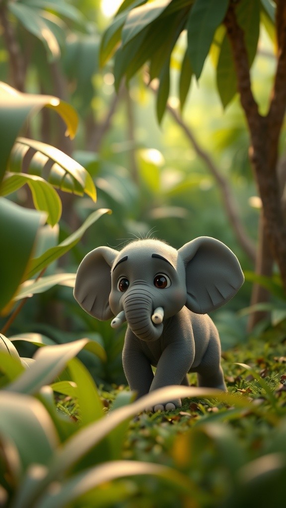 Tillu the Tiny Elephant and the Stuck Lion