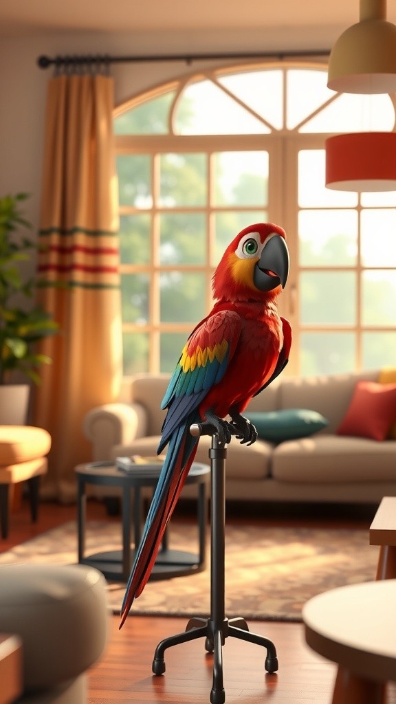 The Talking Parrot's Lesson on Laziness
