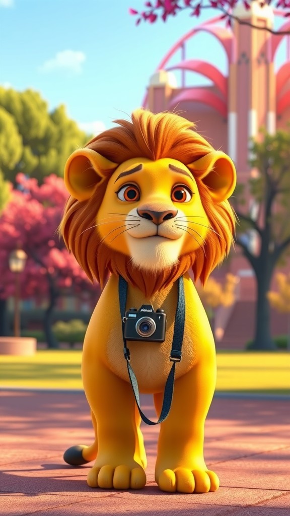 Lion Vlogs in Market with People