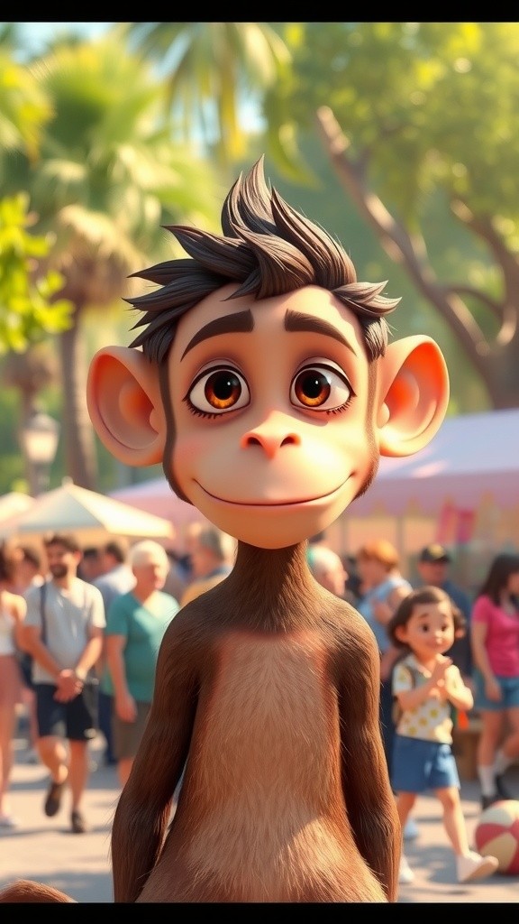 Monkey Sells Ice Cream to Lion in Garden, Kids Laughing!