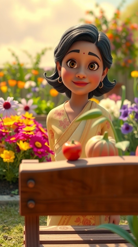 Harvesting and Cooking Together: Grandma and Boy in the Garden