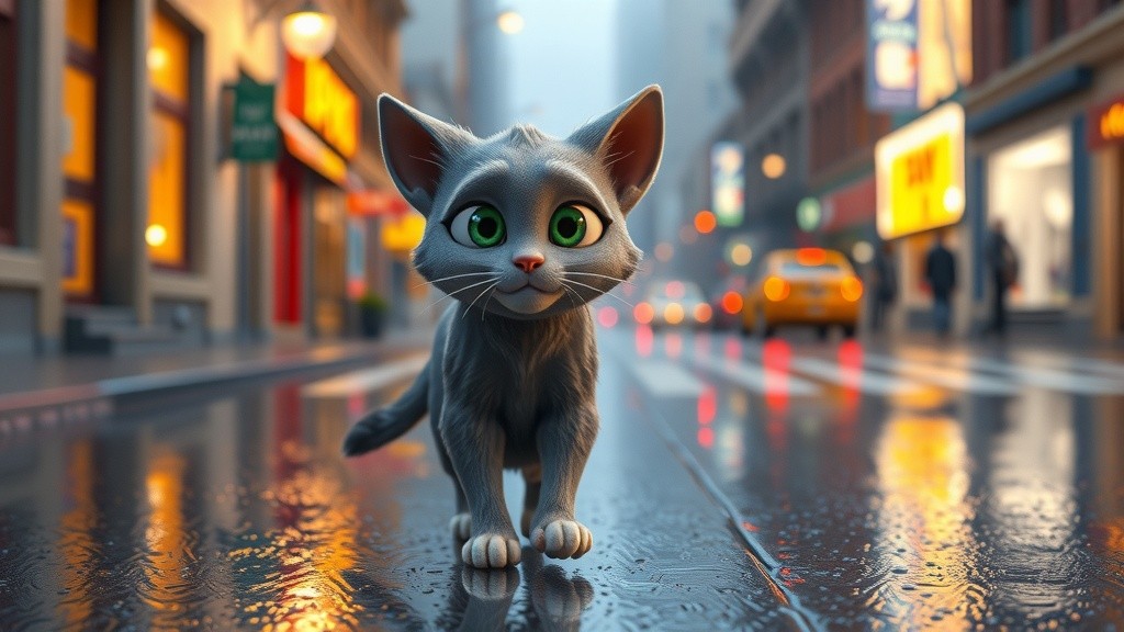 The Umbrella Cat's Rainy Adventure