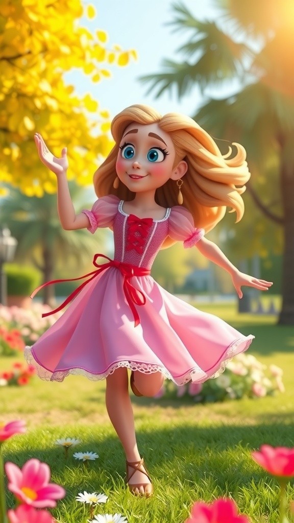 A Dance of Light: The Joyful Journey of a Little Girl