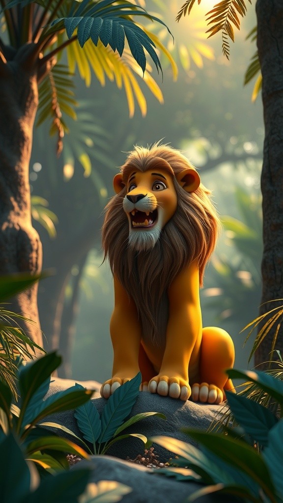 The Fearsome Lion of the Jungle